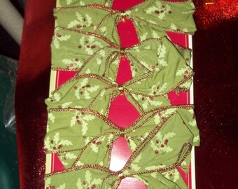 SEARS Country Living Lot of 6 Lime Green Red Berry Holiday 5.75" Ribbon Bows Supply Crafts-NIP