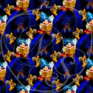 Digital Paper Fantasy Mouse Watercolor 12x12 Seamless