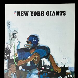 Vintage 1967 New York Giants Never Hung Art NFL Football Poster by