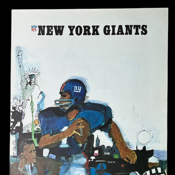 Vintage New York Giants Poster Etsy — free download