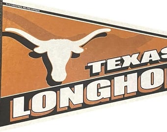 Texas Longhorns University Bannière 100 % Polyester Pour Intérieur Et Extérieur 7,6 X 12,7 Cm