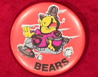 Vintage Circa 1970 Chicago Bears Football Pin Pinback Button - Antique NFL Football Memorabilia
