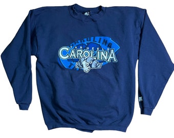 Vintage 1990's University of North Carolina Tarheels Starter Brand Crew Neck Sweatshirt - Size XL - Made in USA