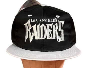 キャップ NFL OAKLAND RAIDERS 90's Snap Back Black Rare Vtg 90's Oakland Raiders Black Snapback Hat Cap AJD NFL Los