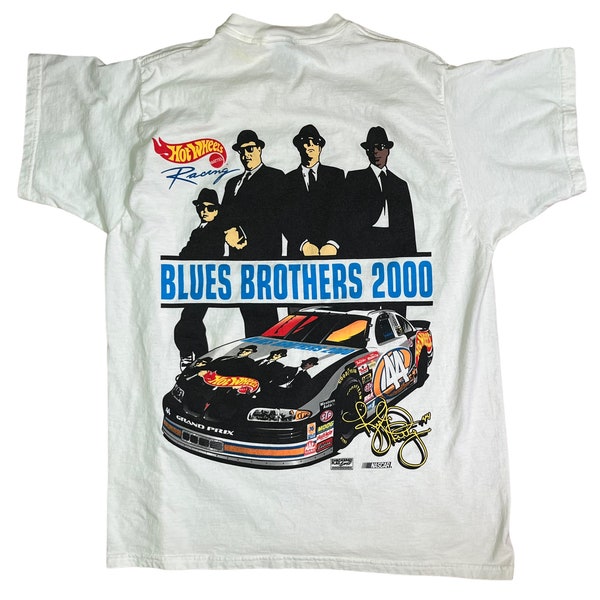 T-shirt Vintage Hot Wheels NASCAR – 1999, Kyle Petty, Homme XL, Blanc