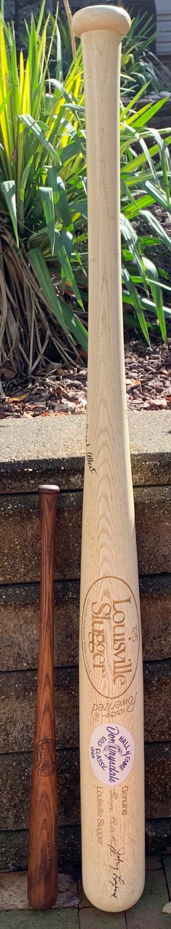 Huge 66 Inch Oversized Vintage Babe Ruth Louisville Slugger Baseball Bat Used as Award at Don Drysdale Golf Classic Tournament - Autographed