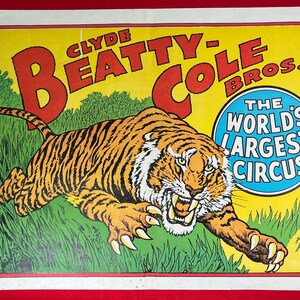 Old Circus Poster Tiger - Etsy