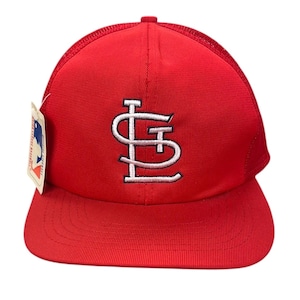 Vintage 1980s Deadstock St Louis Cardinals Baseball NWT Trucker Snapback Hat Cap