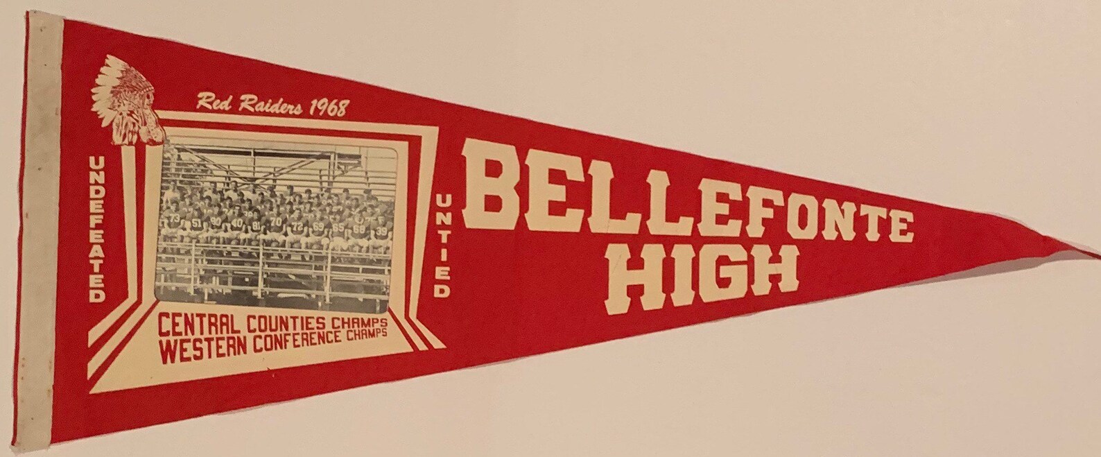 Vintage 1968 Bellefonte High School Red Raiders Football Team Etsy