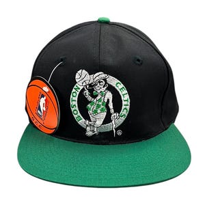 Beautiful Vintage 1990&#39;s Boston Celtics New with Tags Youth Size Snapback NBA Basketball Cap Hat
