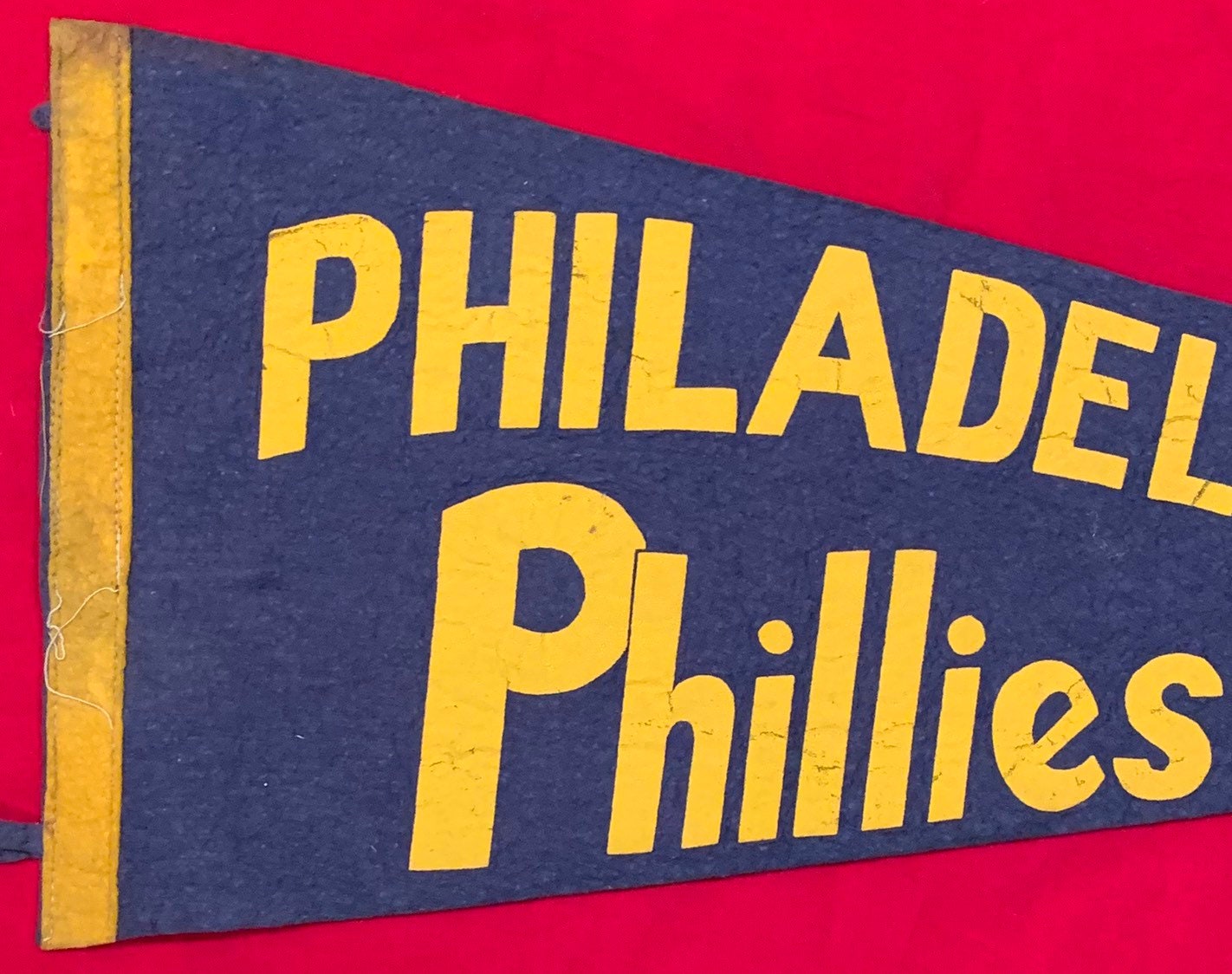 Very Rare 1940's Philadelphia Phillies Full Sized Blue and Yellow