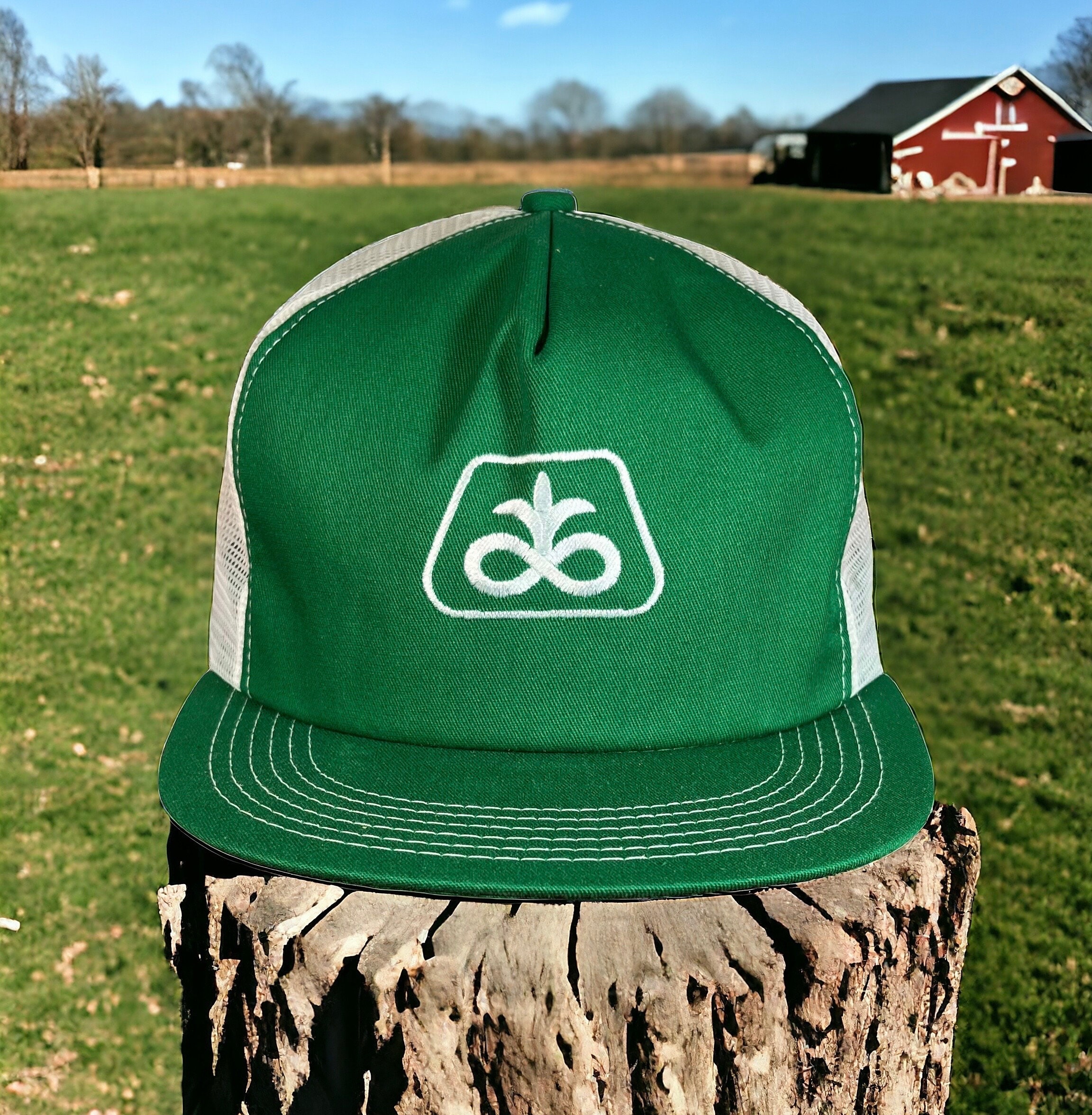 Vintage Pioneer Farming Snapback Trucker Hat Cap Excellent