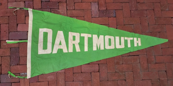 Mammoth Sized Circa 1910 Dartmouth College Sewn Letter Pennant Etsy