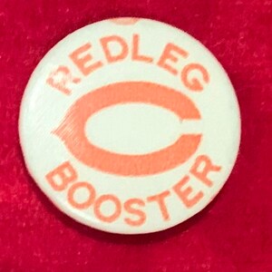 Vintage Circa 1930&#39;s Cincinnati Reds RedLeg Booster Pin Pinback -  Antique Baseball Memorabilia