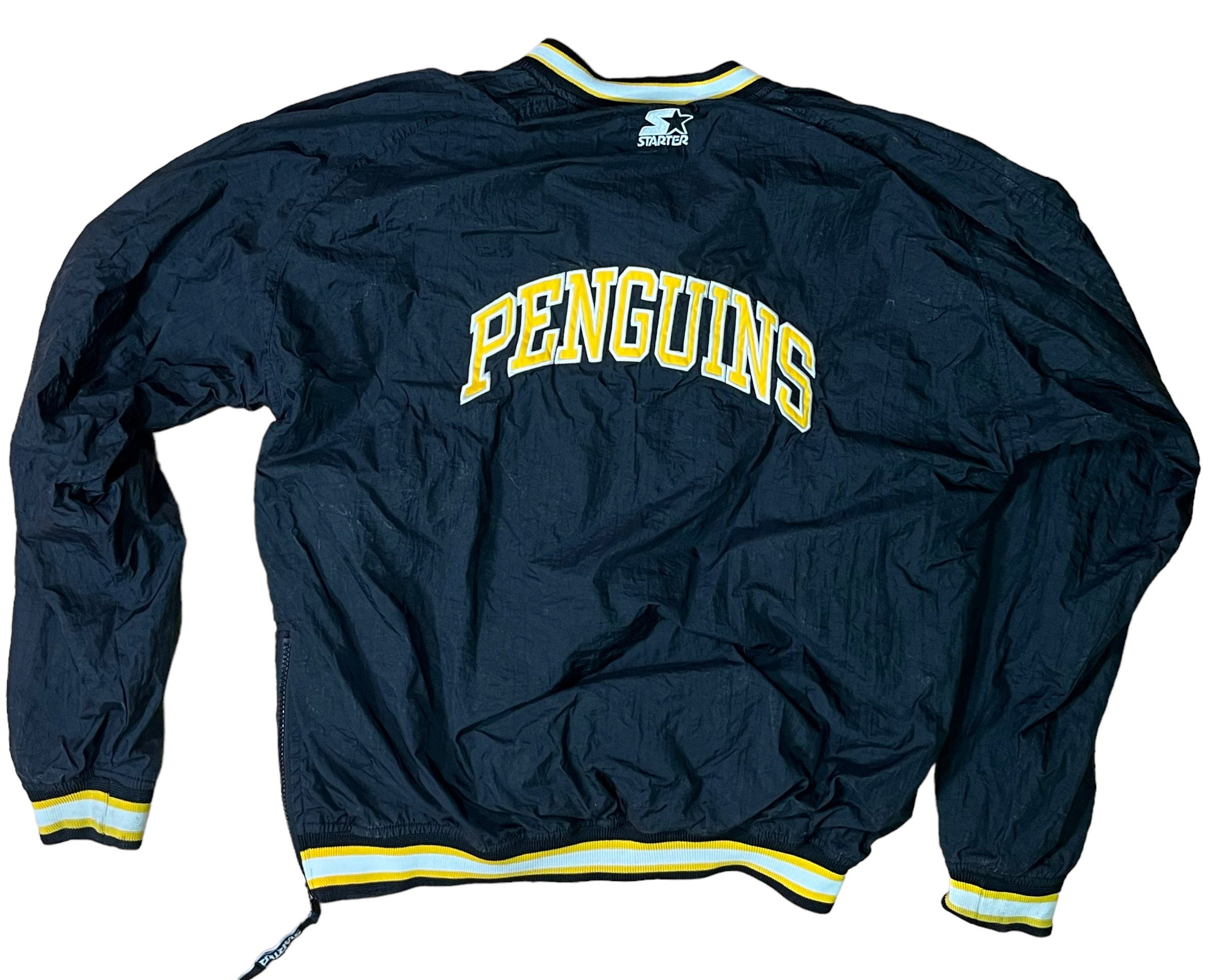 Vintage Pittsburgh Penguins Varsity Bomber Jacket Starter Size 