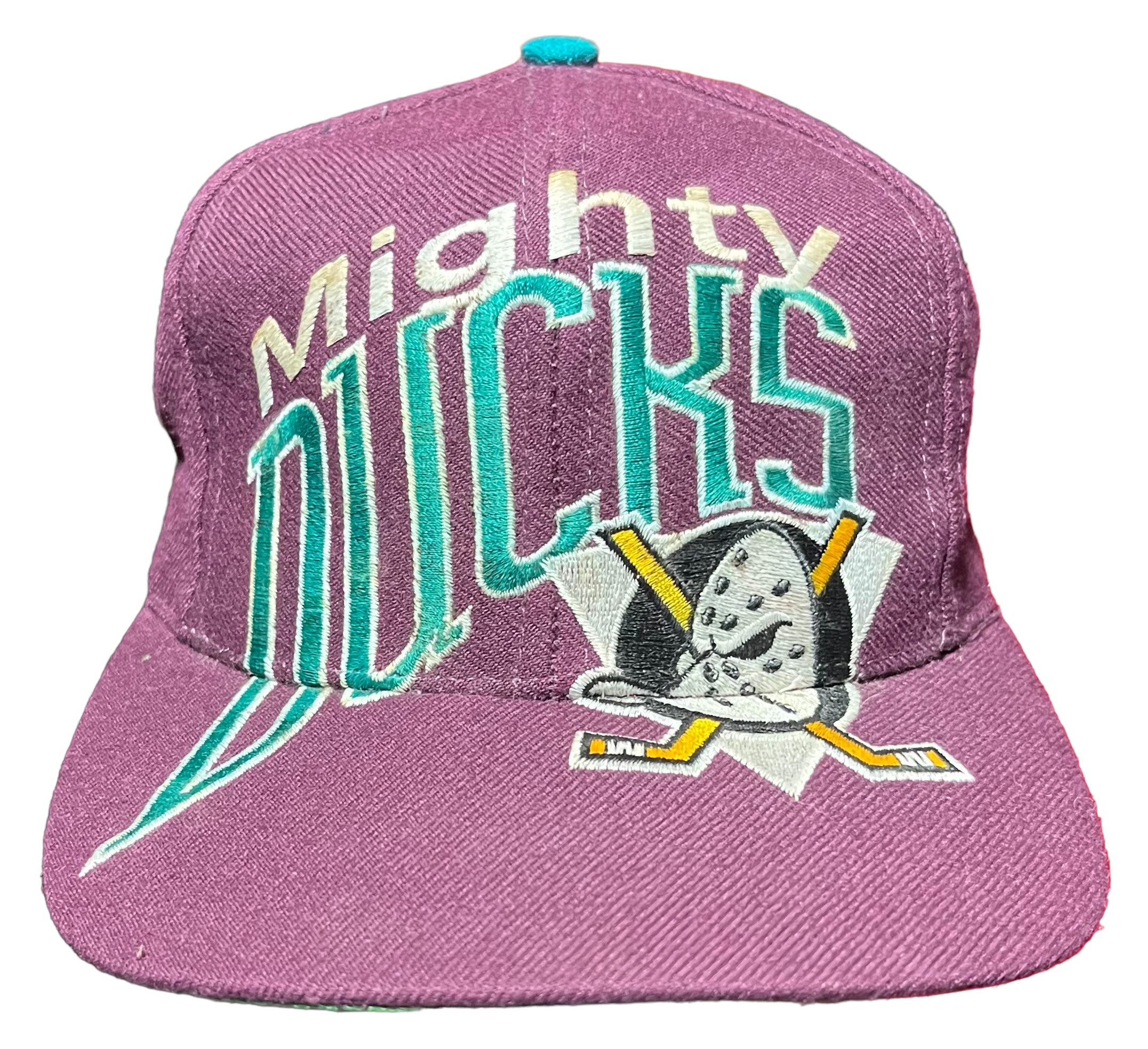 1991s MIGHTY DUCKS Anaheim Cap Vintage Pro One Snapback NHL 