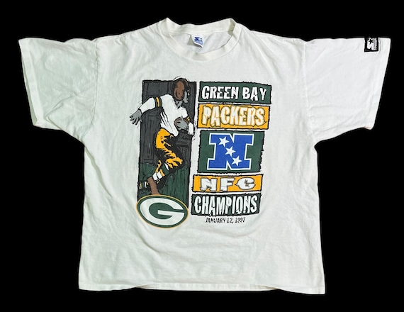 Vintage 1997 Green Bay Packers NFC Champions Starter Brand Single