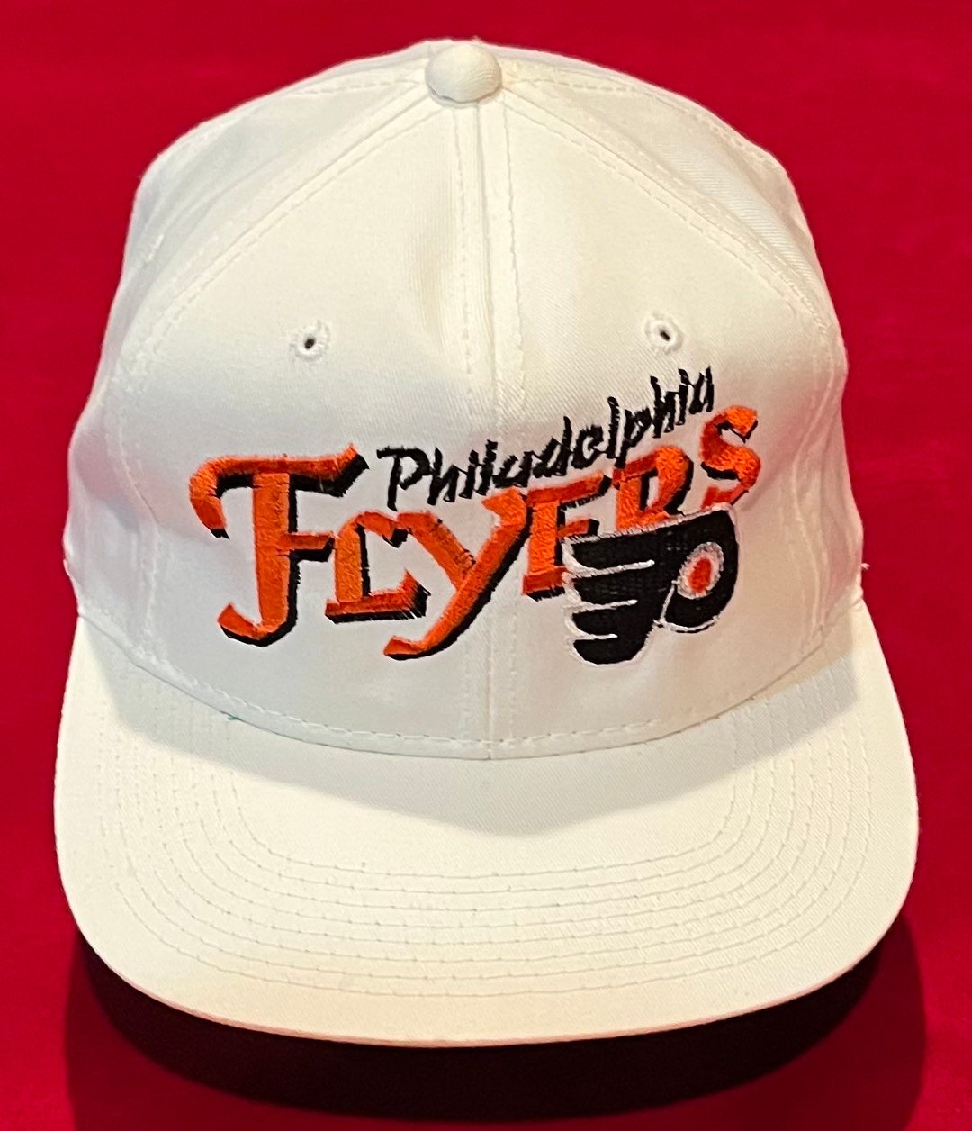 Vintage Philadelphia 76ers Hat Cap Snap Back Red White Sports Specialties  Script