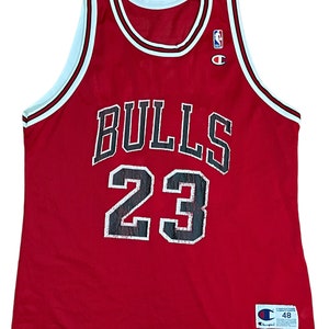 Rare Champion Chicago Bulls Ron Artest Vintage Jersey 48 XL Red men
