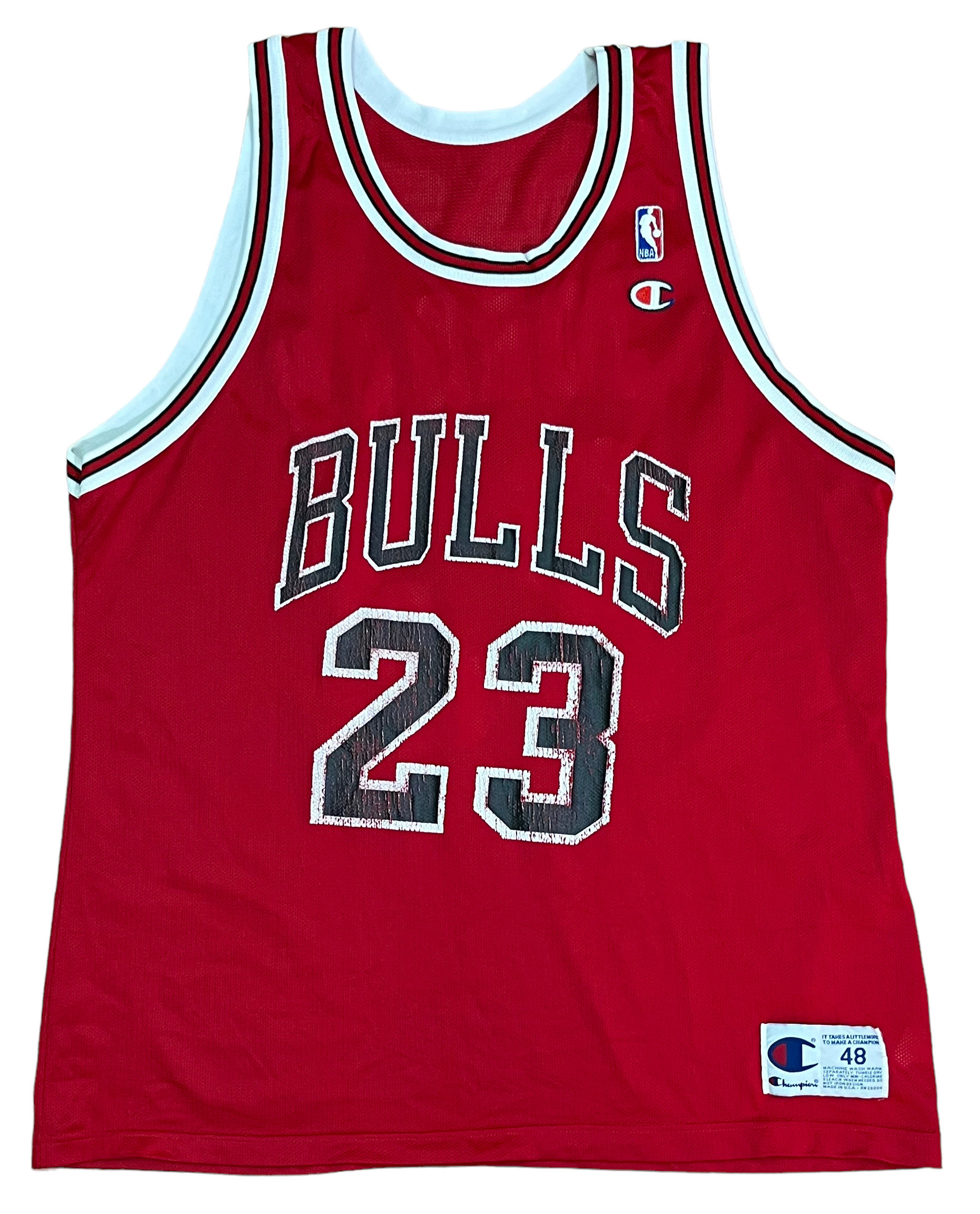 VTG Chicago Bulls Jersey Boys XL Black Red Pinstripe Michael Jordan 23 90s  Nike