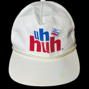 Vintage Uh Huh Diet Pepsi Advertising Promotional Snapback Hat Cap - Excellent Condition
