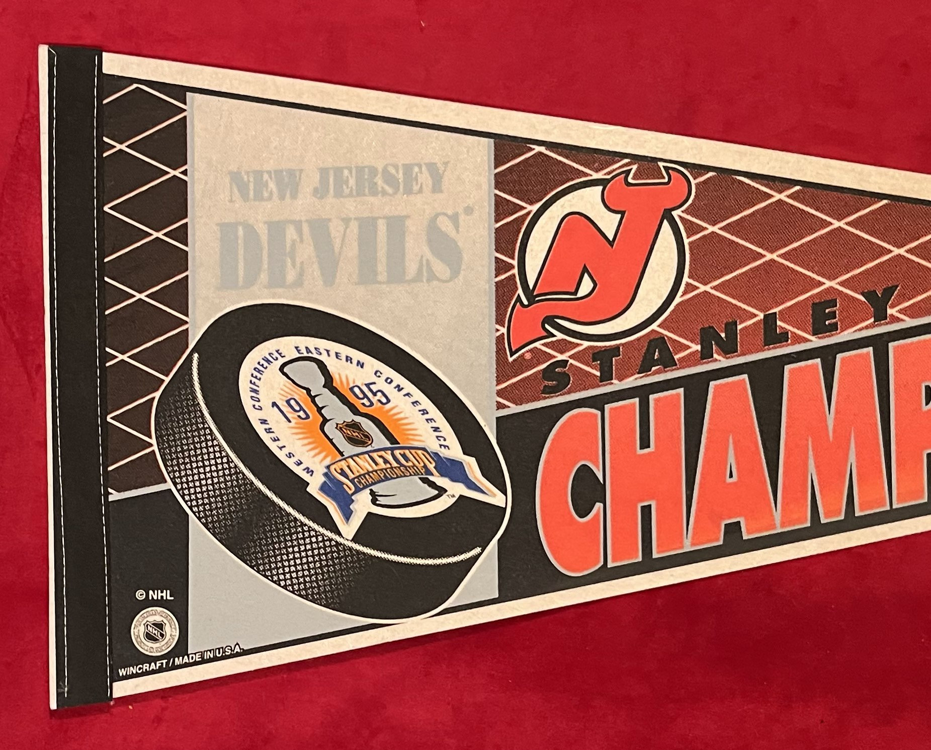 Team Pennant - Hockey - New Jersey Devils 1995 Stanley Cup