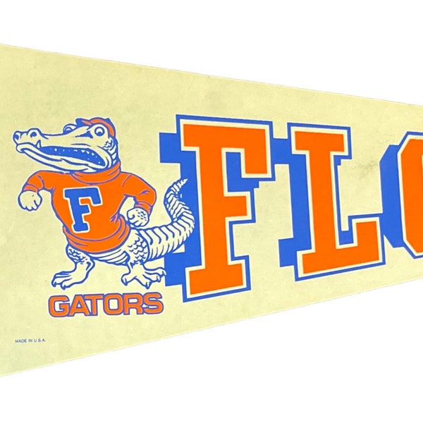 Vintage 1980's University of Florida Gators 29 Inch Pennant - College Football Memorabilia