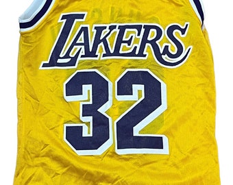 Vintage 80s 90s Los Angeles LA Lakers Jersey Medium Blue Blank