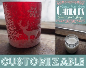 Sale - Christmas Candle Glass Votive Upgrade - Choose your Scent