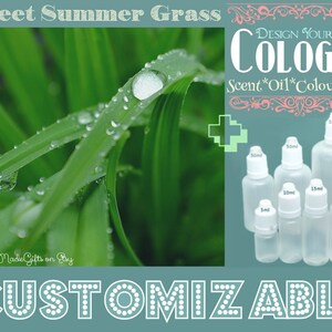 Cologne  - Sweet Summer Grass - Aromatherapy Oil - Choose your Base