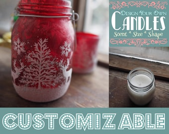 Sale - Christmas Candle Mason Jar Upgrade - Choose your Scent