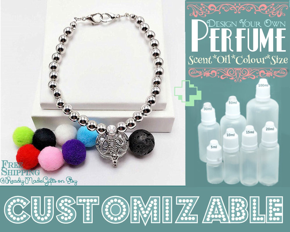 Pinkish Black Stone Beads Pink Perfume Bracelet – Shop Trendys