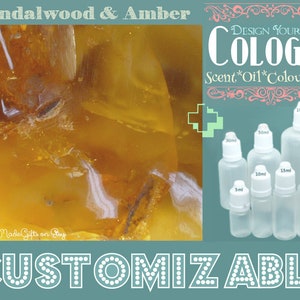 Cologne  - Sandalwood & Amber  - Aromatherapy Oil - Choose your Base