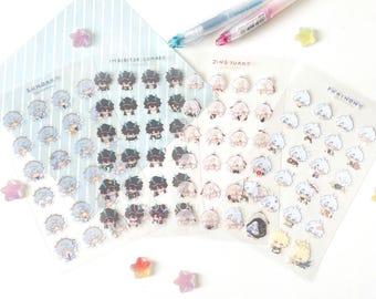 Pegatinas de PVC transparentes de Honkai Star Rail