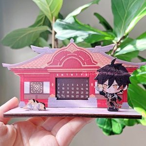 Zhongli Adjustable Wooden Calendar Standee