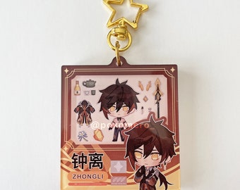 Zhongli Mock Figurine 3D Acrylic Charm