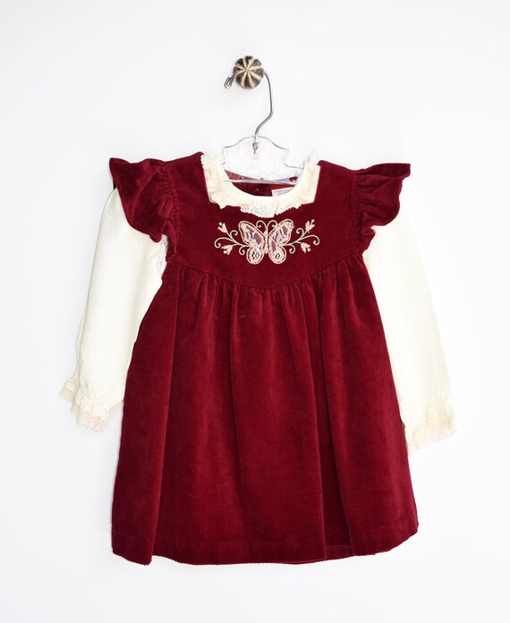 baby girl dress burgundy