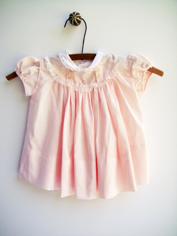 Baby Girl Dress, Light Pink Dress, Baby Girl Cloth