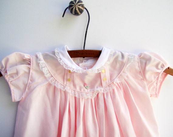 Baby Girl Dress, Light Pink Dress, Baby Girl Clot… - image 2