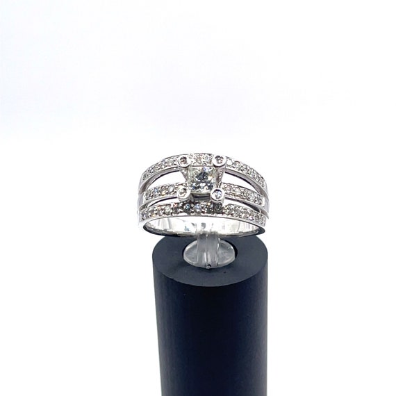 14k White Gold Diamond Ring 1 CTTW Ring Size  7 - image 6