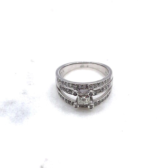 14k White Gold Diamond Ring 1 CTTW Ring Size  7 - image 9