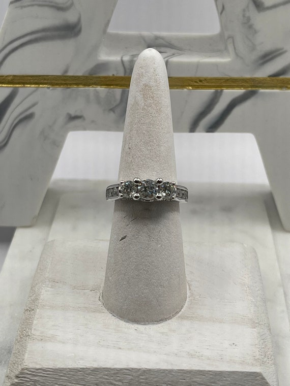 14k White Gold Engagement Ring 3 CTTW Diamonds Ri… - image 1