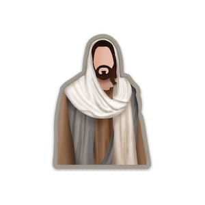 Jesus Christ Sticker, Christ Sticker, Bible Jesus Sticker, Jesus Art Sticker, Jesus Bumper Sticker, LDS Sticker, Mormon Jesus Sticker