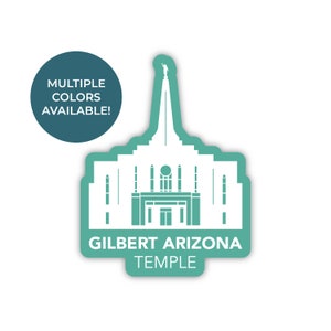 Gilbert Arizona Temple Sticker, Gilbert Arizona Temple, Gilbert Temple Stickers, LDS Temple Stickers, LDS Gilbert Arizona Mission, lds geschenken