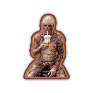 Vecna Drinking Coffee Sticker, Stranger Things Sticker, Vecna Meme Sticker, Vecna Starbucks, even vecna needs coffee, Jamie Campbell Bower