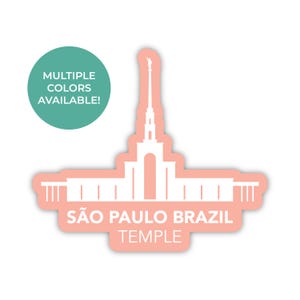 So Paulo, Brazilië, tempelsticker, São Paulo, Brazilië, tempel, Brazilië, tempelsticker, LDS-tempelstickers, LDS-geschenken, missie São Paulo, Brazilië