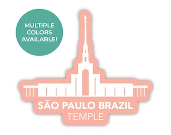 São Paulo Brasilien tempelklistermärke, São Paulo Brasilien tempel, Brasilien tempelklistermärke, LDS tempelklistermärken, LDS gåvor, São Paulo Brasilien Mission