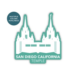 Sticker Temple San Diego, Temple San Diego en Californie, Stickers Temple Californie, Stickers Temple LDS, Sticker Temple LDS, sticker San Diego