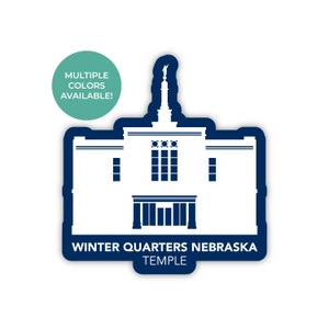 Winter Quarters Nebraska Temple Sticker, Winter Quarters Nebraska Temple, Nebraska Temple Sticker, LDS Temple Stickers, LDS gifts