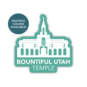 Bountiful Utah Temple Sticker, Bountiful Utah Temple, Utah Temple Stickers, LDS Temple Stickers, LDS Temple Sticker, Bountiful Utah Mission